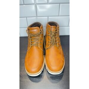 Lucky Brand Kenny Men’s Brown Leather Lace-Up Boots - Size 11.5